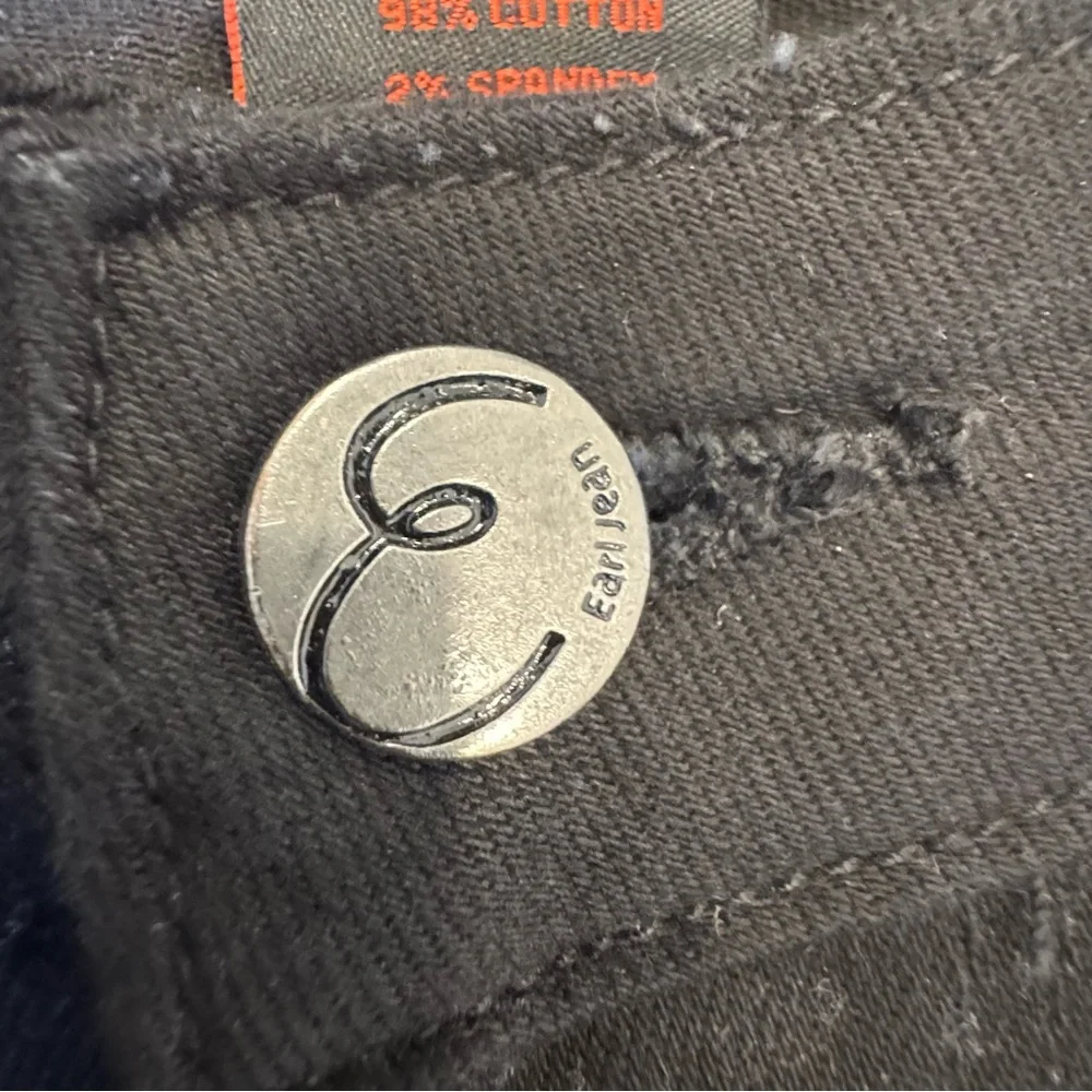 Y2K Earl Black Flared Flounce Raw Hem Women’s Jeans Size 6 - Picture 9 of 9